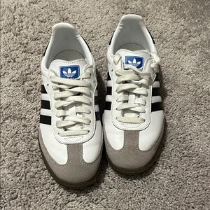 Adidas Men's White, Black, and Gray Sneakers